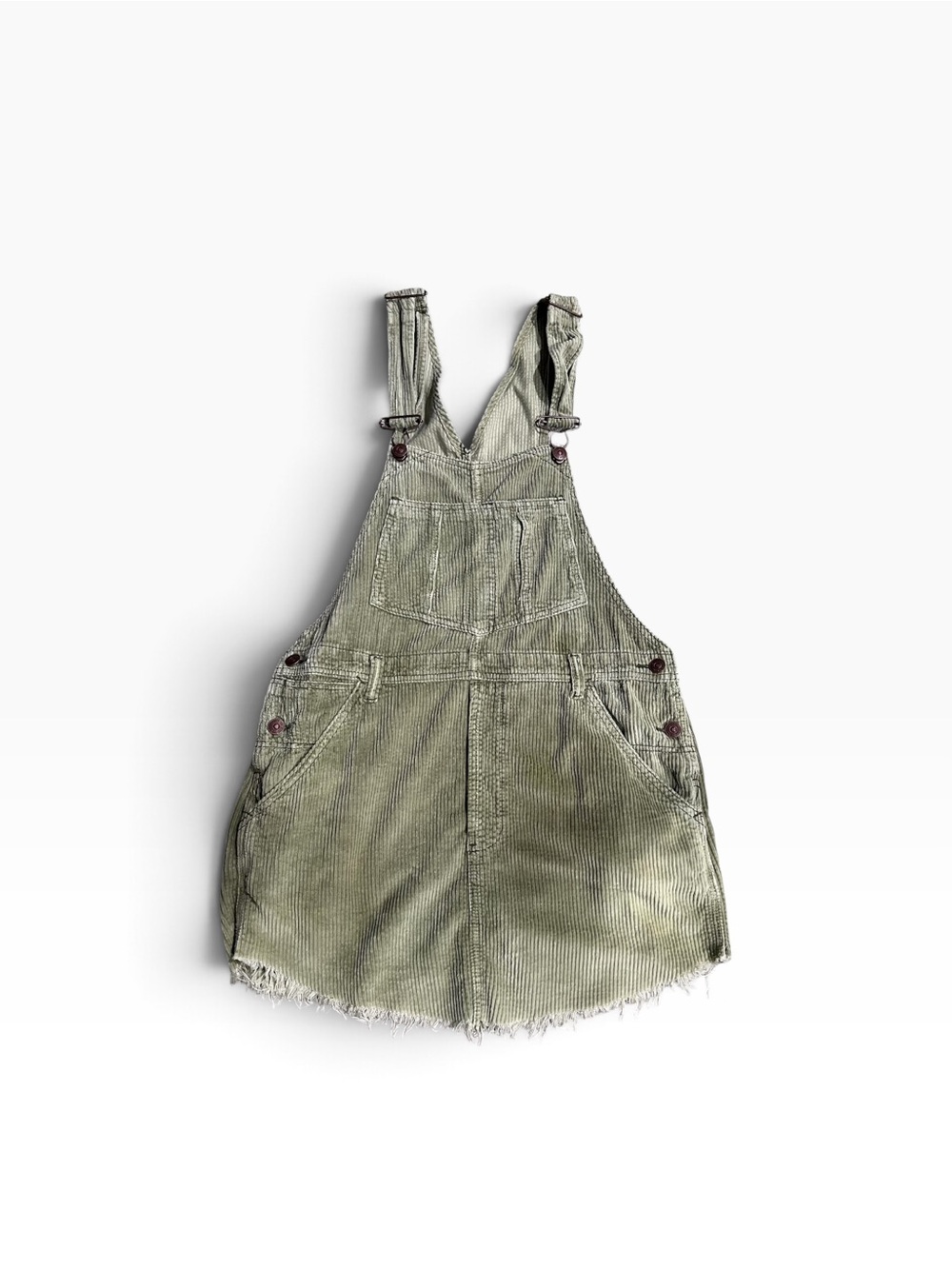 Free People We The Free Ziggy Corduroy Shortalls Sage Green Small